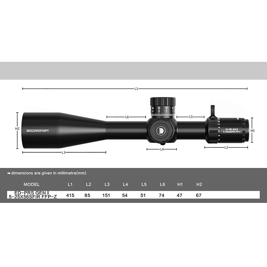 ED-PRS GEN2 5-25X56SFIR FFP-Z MRAD/MOA