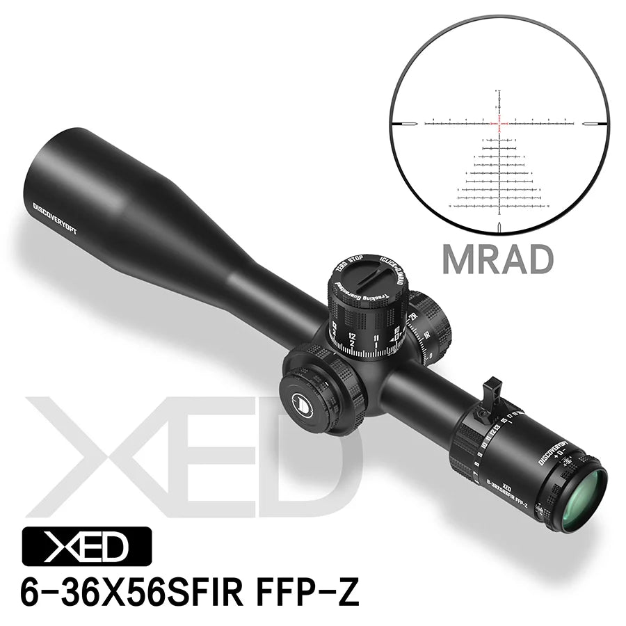 2025 NEW! XED 6-36X56SFIR FFP-MRAD/MOA-ZERO STOP Tube:35MM