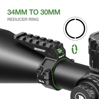 2025 NEW! 7075 Series Aluminum Heavy Duty Scope Rings -  Bubble Level & Picatinny Rail | 30MM or 34MM-Fits 0.85/1.05/1.25-inch Bases