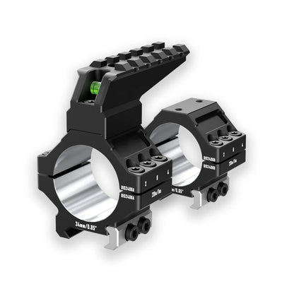 2025 NEW! 7075 Series Aluminum Heavy Duty Scope Rings -  Bubble Level & Picatinny Rail | 30MM or 34MM-Fits 0.85/1.05/1.25-inch Bases