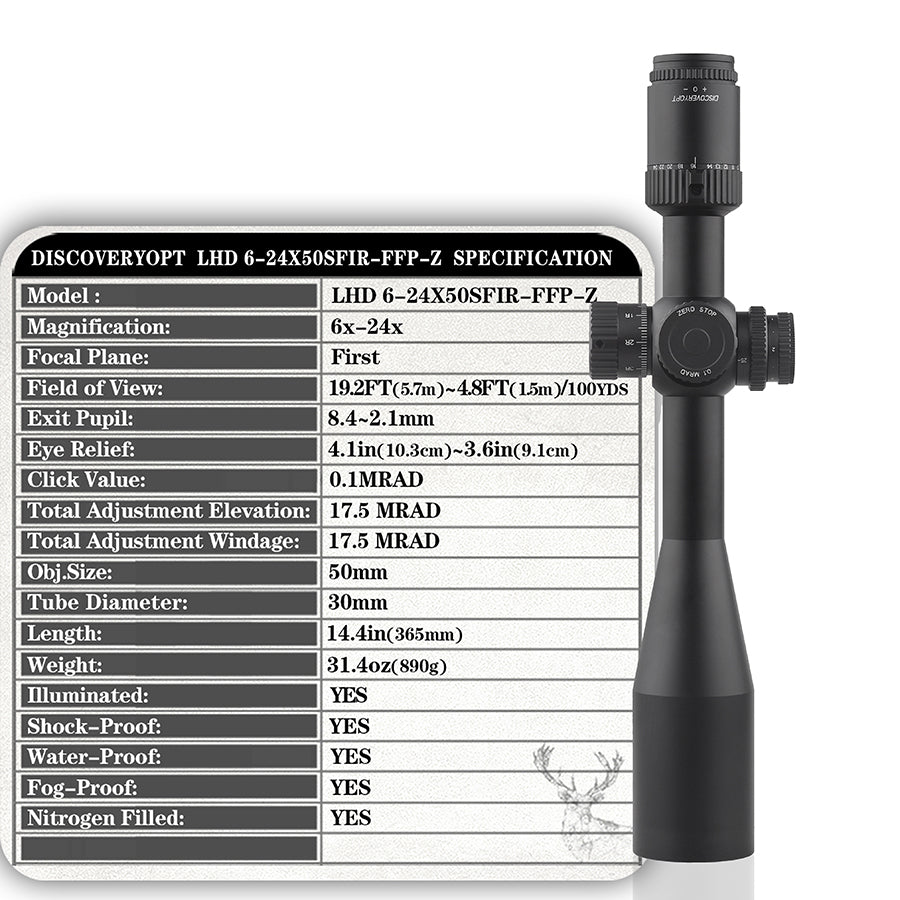 LHD 6-24X50SFIR FFP-Z optics Scopes