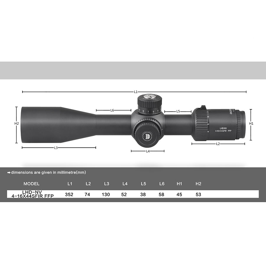 LHD-NV 4-16x44 SFIR FFP optics scope