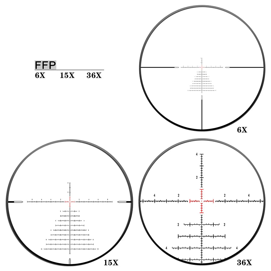 2025 NEW! XED 6-36X56SFIR FFP-MRAD/MOA-ZERO STOP Tube:35MM