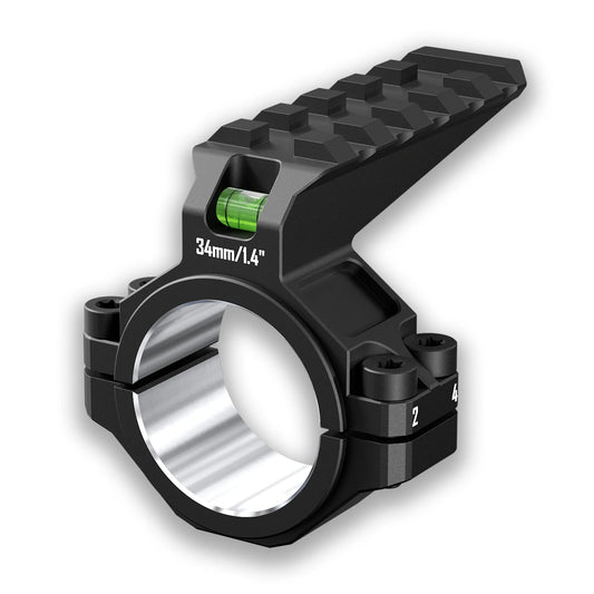 2025 NEW! 6061 Series Aluminum Scope Rings -  Bubble Level & Picatinny Rail | 30/34MM-Fits 0.85-inch Bases